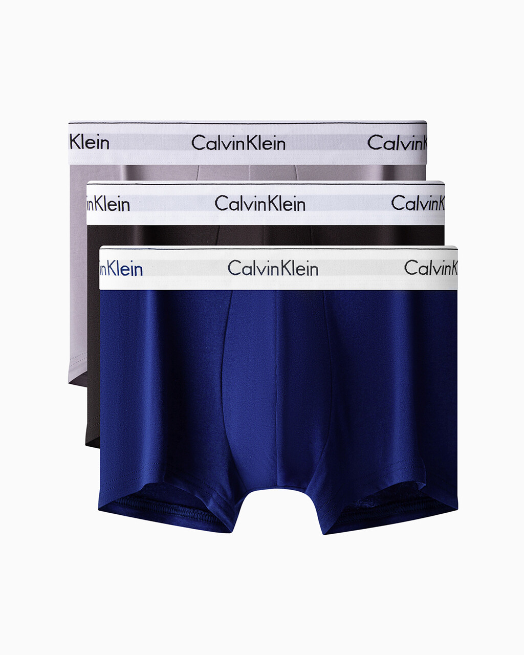 Modern Cotton 3 Pack Trunks, Spectrum Blue/Dapple Gray/Phantom, hi-res