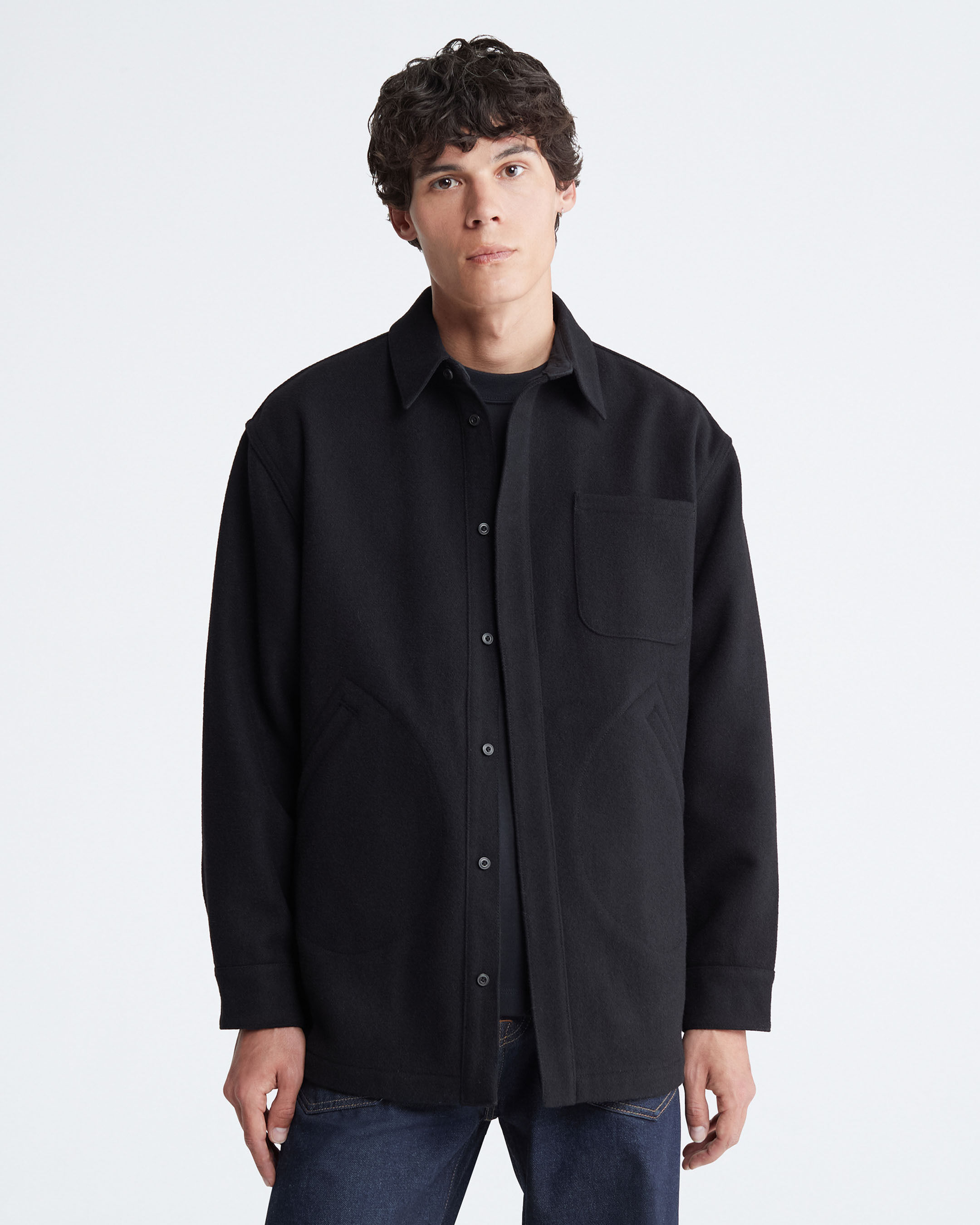 wool mix shirt