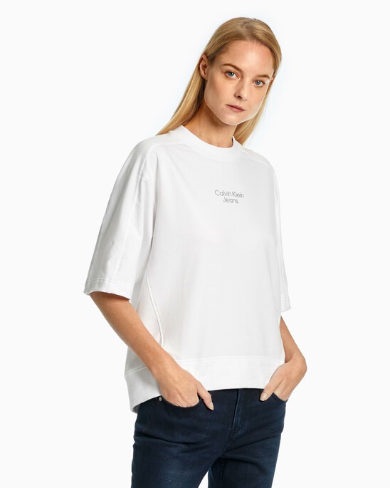 White On White Cropped Sweatshirt