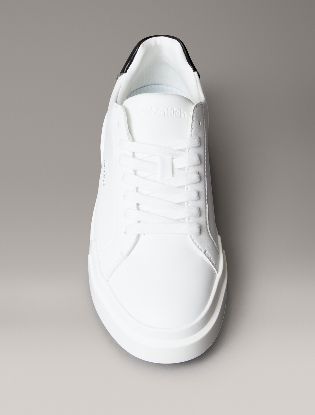 Leather Durable Traction NYC Trainers, Bright White/Black, hi-res