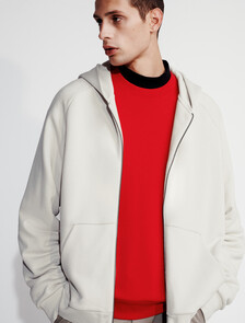 Lux Terry Zip Hoodie, Chalk, hi-res