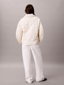 Quilted Down Jacket, Ivory, hi-res