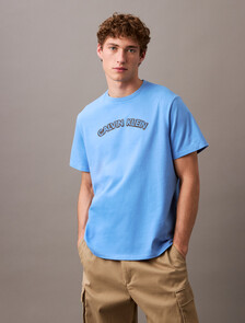 Curved Logo T-shirt, Blue Burst, hi-res
