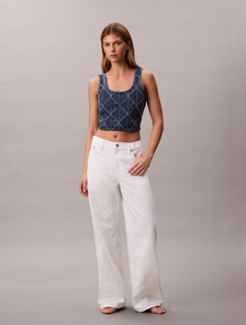 Allover Monogram Low Rise Baggy Jeans, CK ARCTIC, hi-res