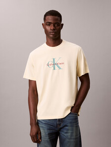 Monogram T-shirt, Waxy Yellow, hi-res
