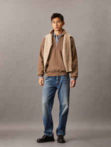 Tech Knit Quarter Zip Sweater, Spiced Plum, hi-res