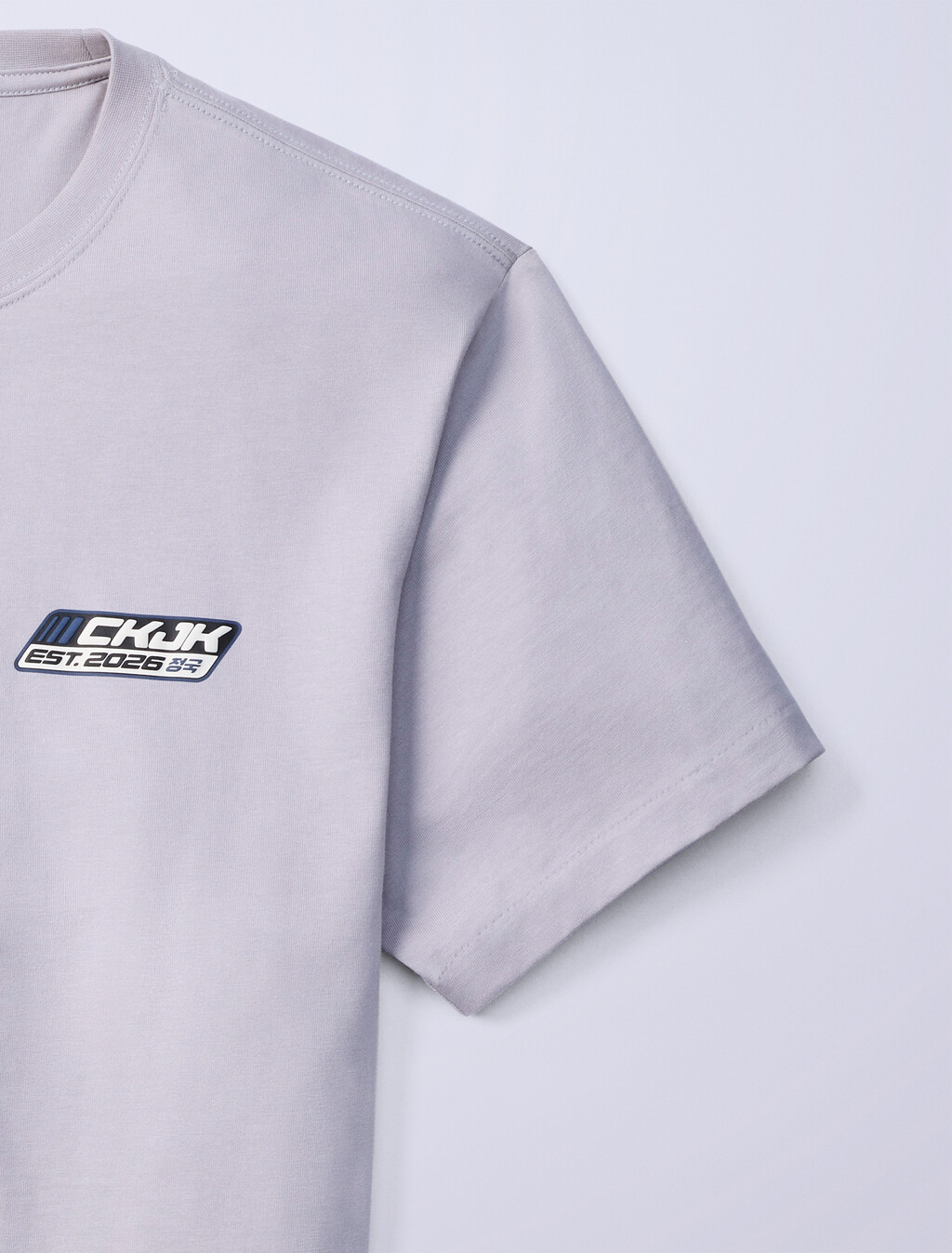 Jung Kook for Calvin Klein Logo Badge Relaxed T-Shirt, Sterling, hi-res