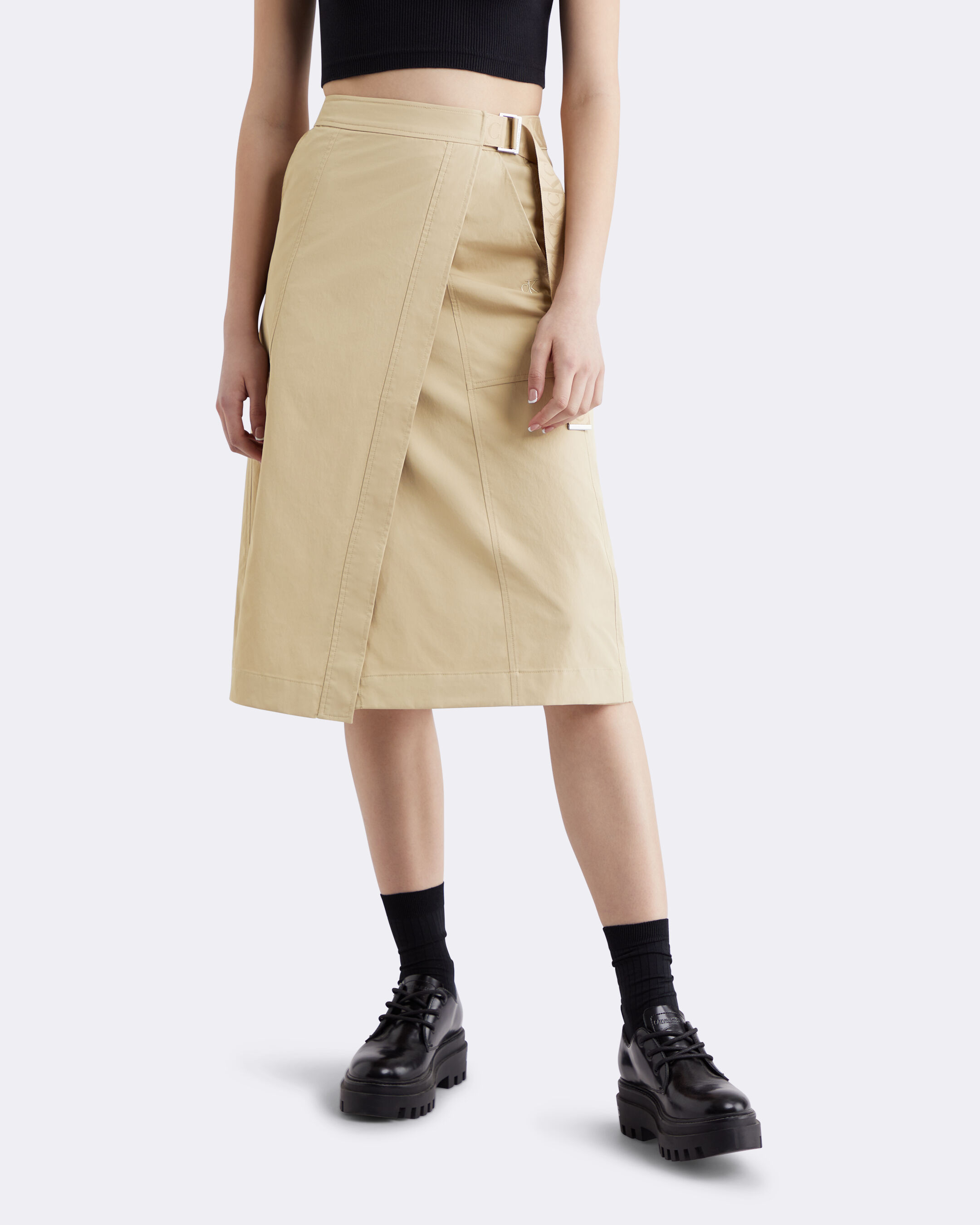 Calvin klein brown pencil skirt cheap