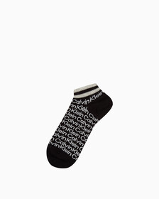 MEN'S LOGO LOW CUT SOCKS, BLACK, hi-res