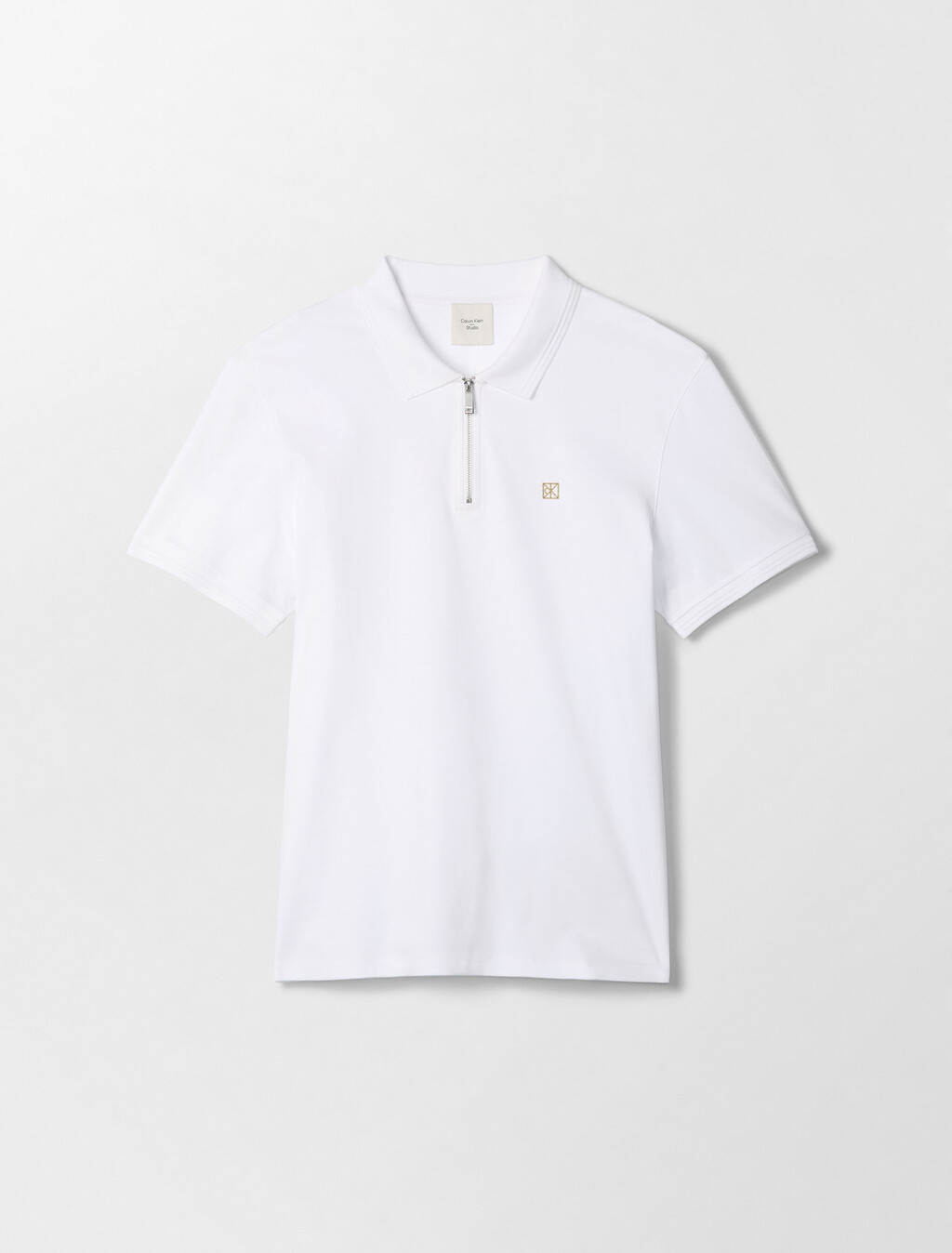 Lunar New Year CK Emblem Slim Polo, Brilliant White, hi-res