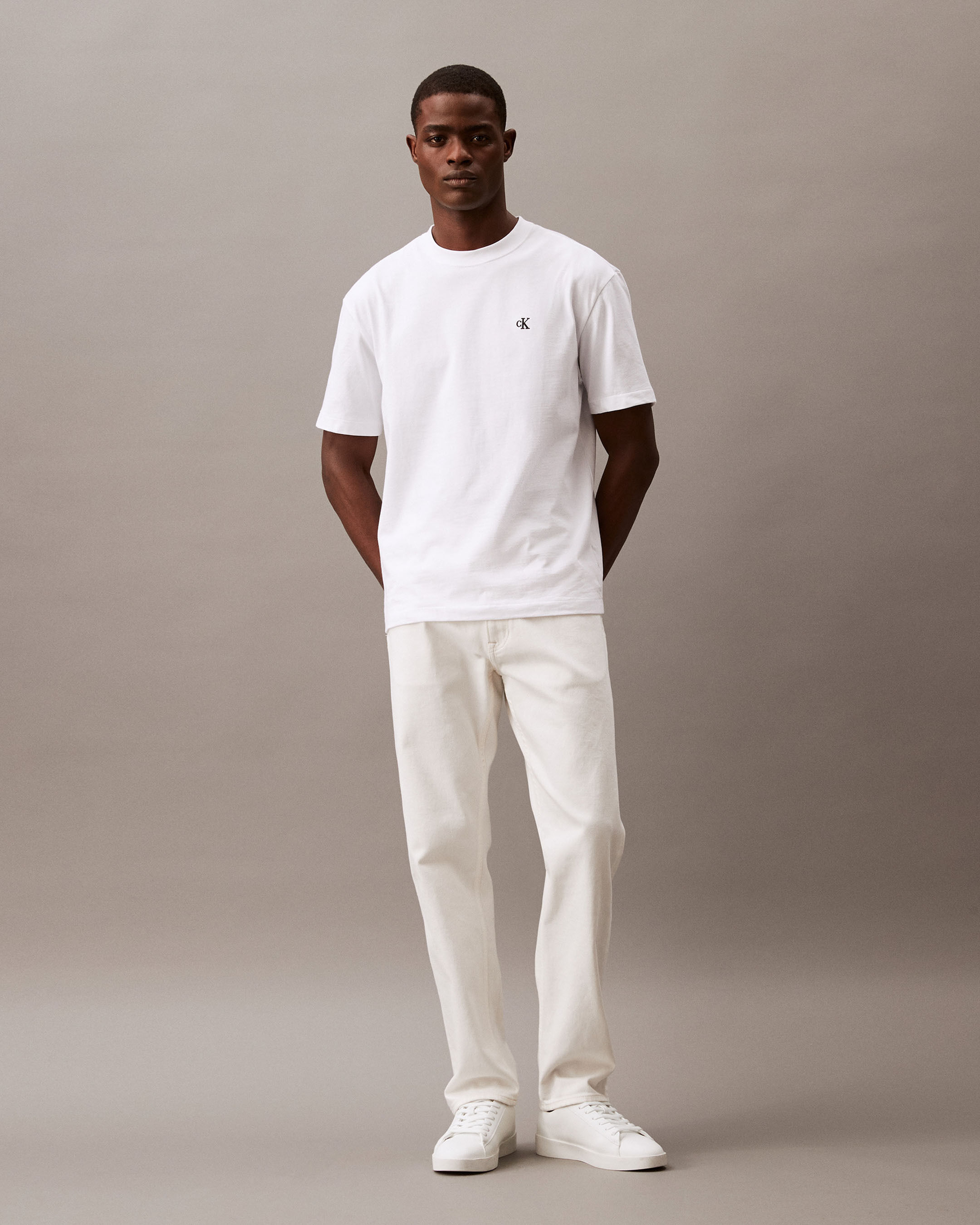 Calvin Logo Crew Neck Tee white Calvin Klein Malaysia