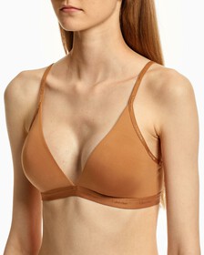 FORM TO BODY NATURAL TRIANGLE BRA, SANDALWOOD, hi-res