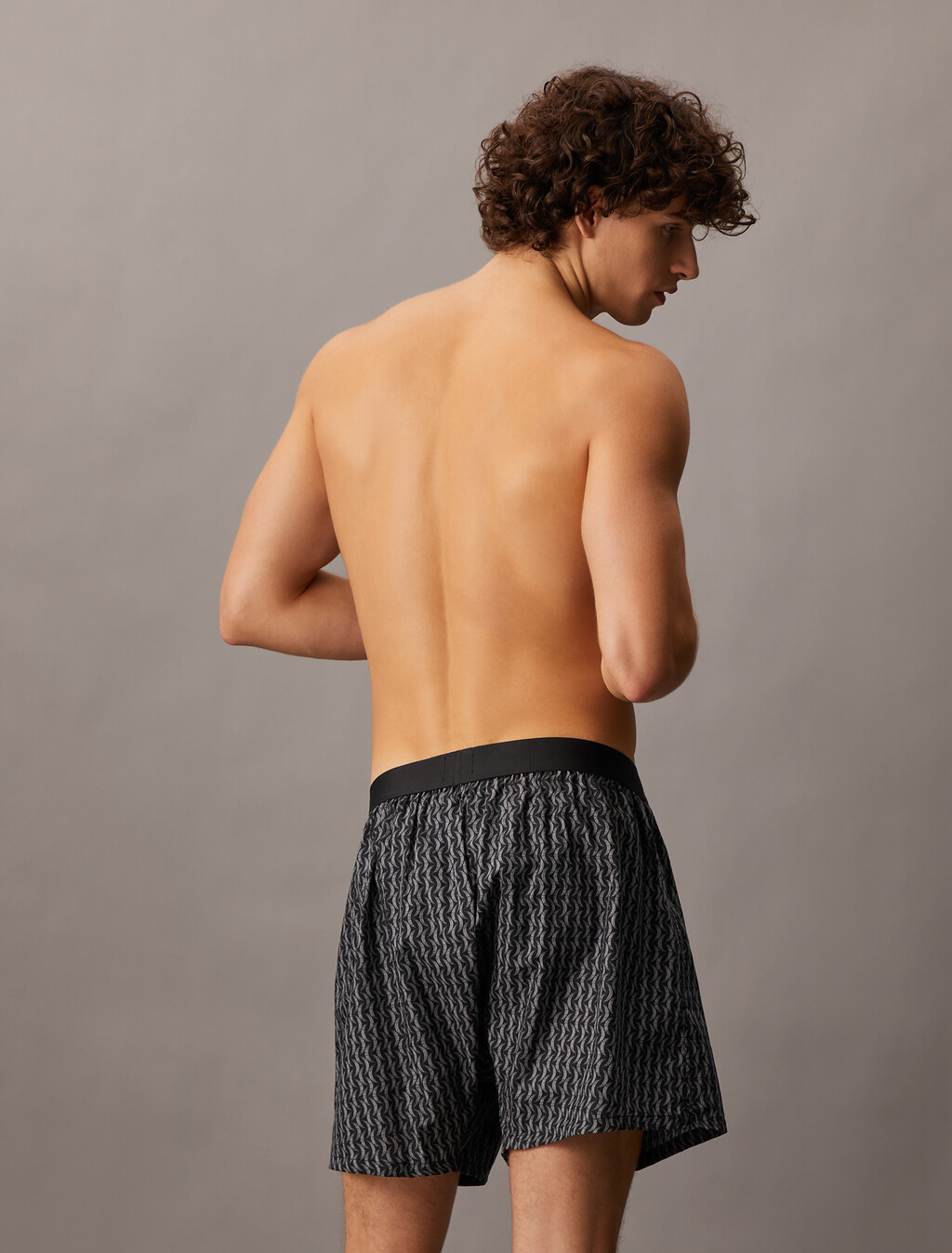 1966 Fashion Lounge Traditional Boxers, CRESCENT PRINT_ASH, hi-res