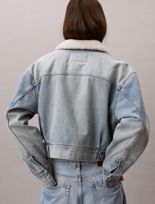 Sherpa Denim Jacket, BLUE NEWTON, hi-res
