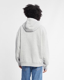 Curved Logo Relaxed Hoodie, LT GREY HEATHER, hi-res