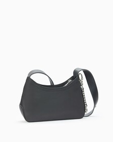 SCULPTED MIX ROUND SHOULDER BAG, BLACK, hi-res