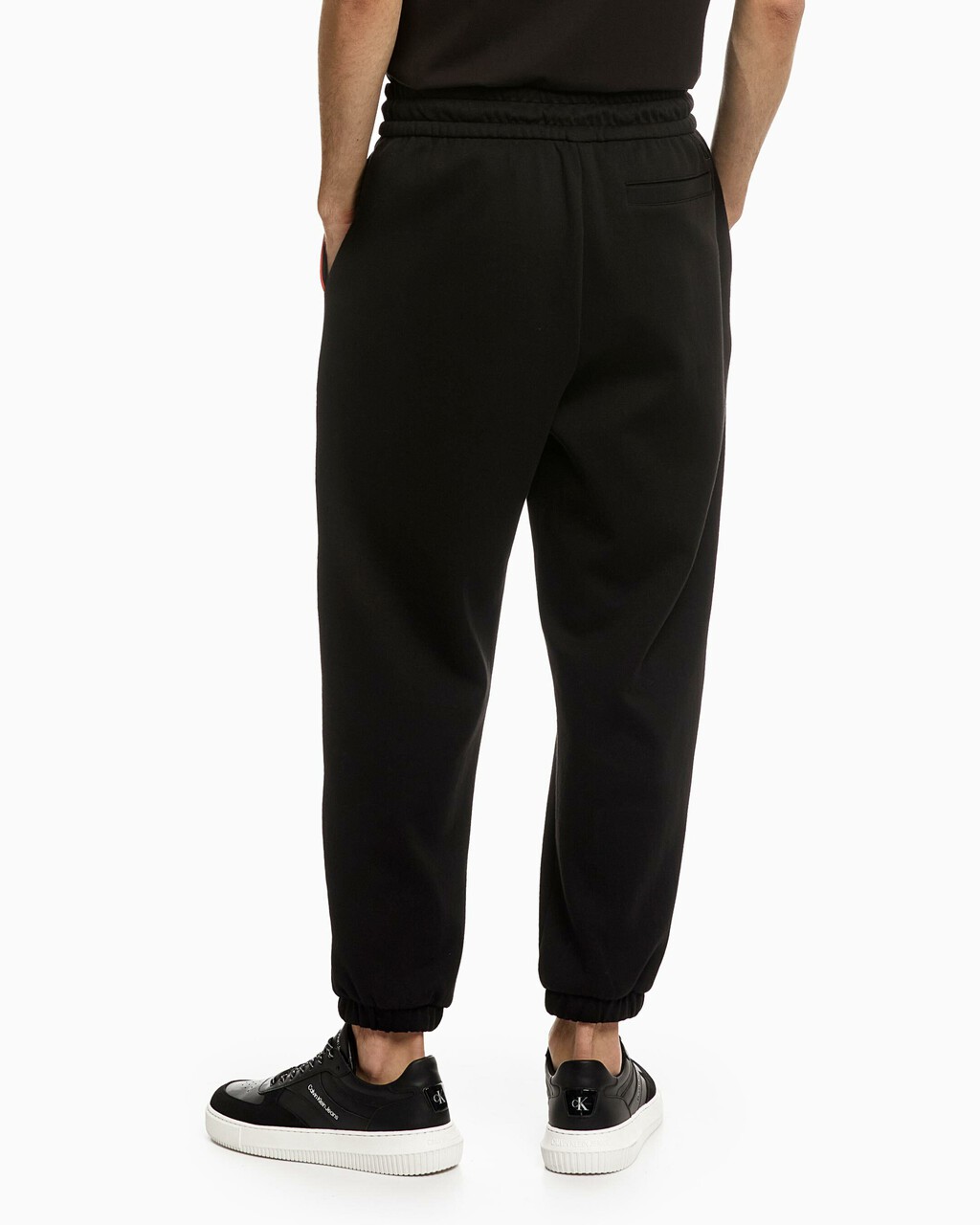 REIMAGINE COLOR BLOCK INSTITUTIONAL SWEATPANTS, Ck Black / Coral Orange, hi-res
