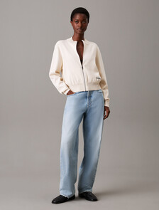 Milano Knit Bomber Jacket, Turtledove, hi-res