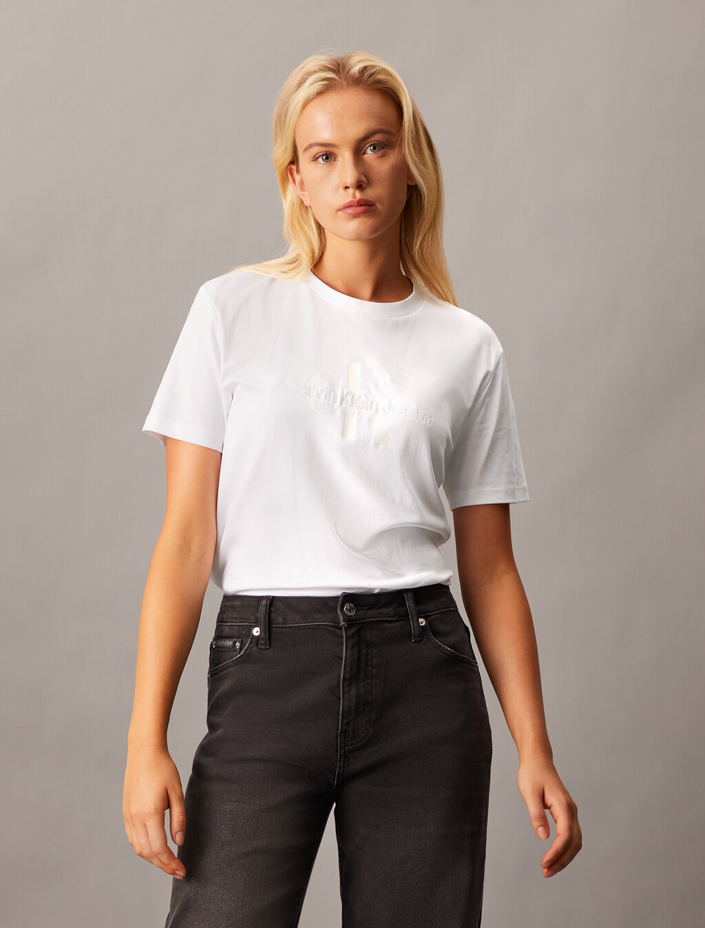 Standard Logo Monogram Tee, Brilliant White, hi-res