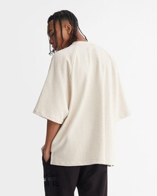 RELAXED LOGO RAGLAN TEE, Beige Heather, hi-res