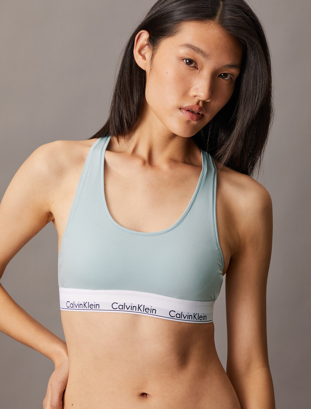 Icon Cotton Lightly Lined Bralette, Sterling Blue, hi-res