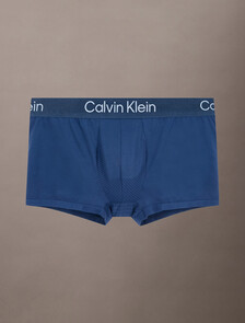CK Pro Fit Micro Low Rise Trunks, Dark Denim w/ White Logo, hi-res