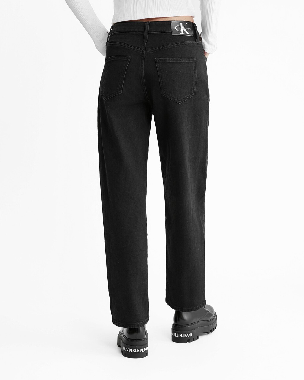 Sustainable 90S Straight Black Jeans, Denim Black, hi-res