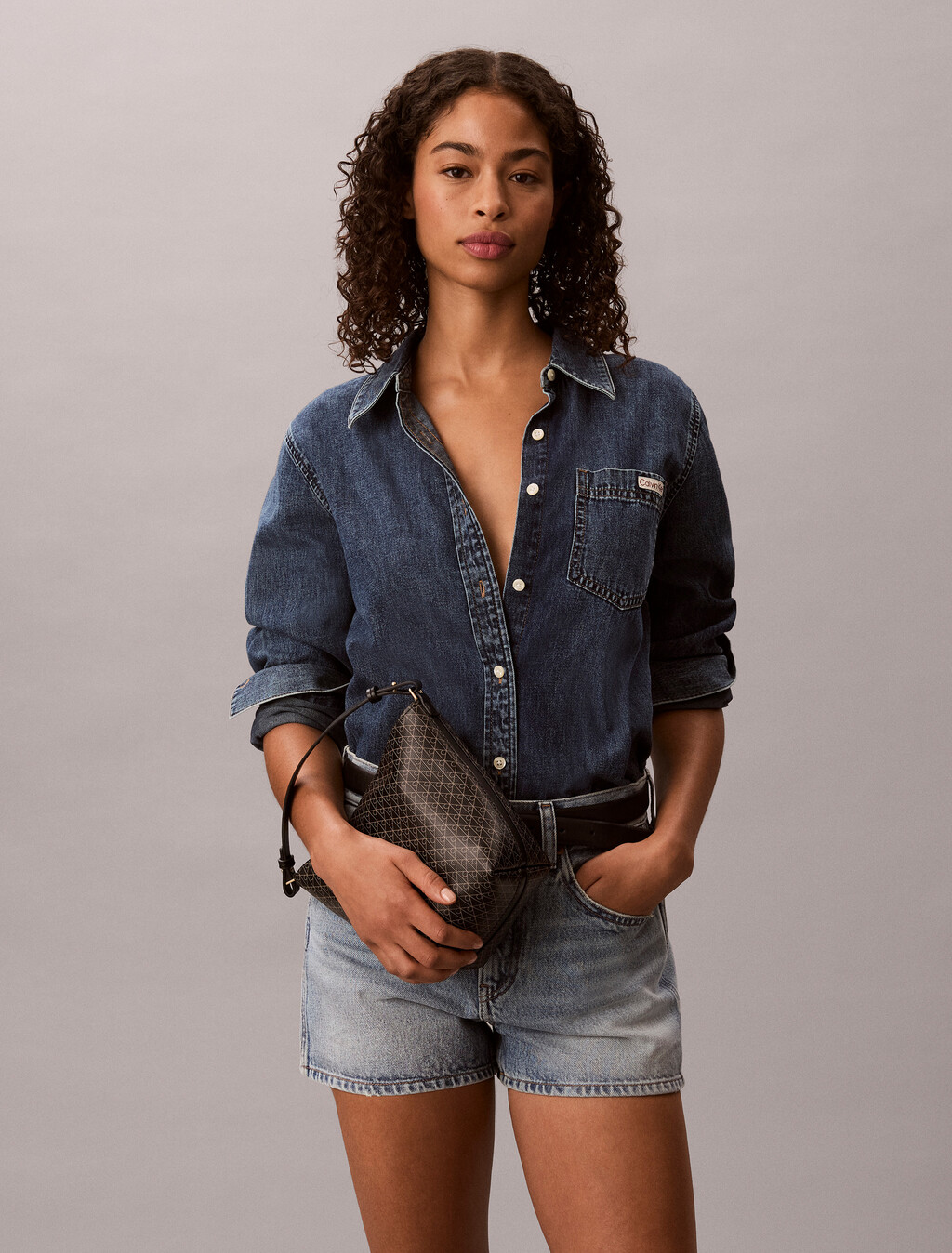 Allover Emblem Logo Bucket Bag, BLACK AOP, hi-res