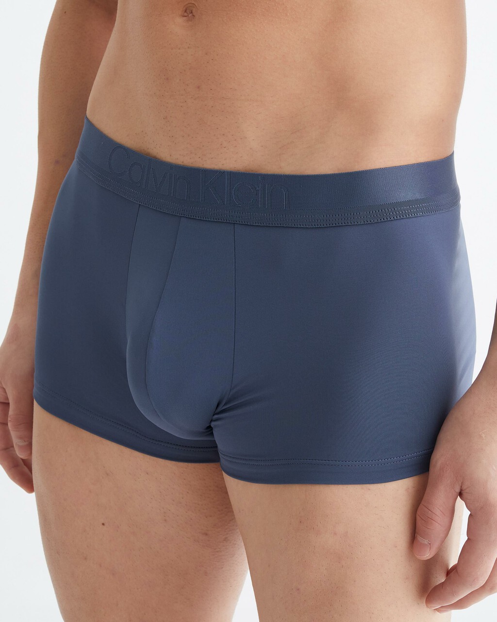 CK Black Low Rise Trunks, Blue Edge, hi-res