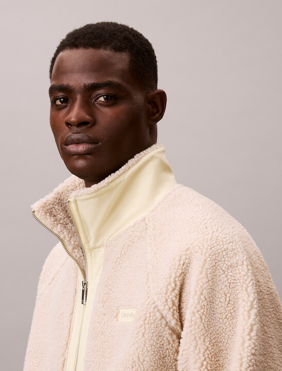 Sherpa Roll Neck 1/4 Zip Sweatshirt