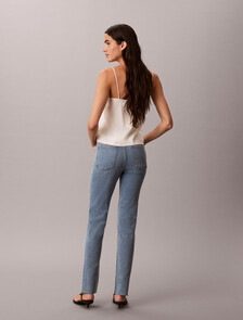 37.5 Low Rise Slim Straight Jeans, DENIM VACATION BLUE, hi-res