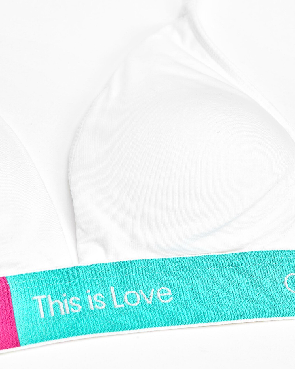 MODERN COTTON PRIDE TRIANGLE BRA, White, hi-res