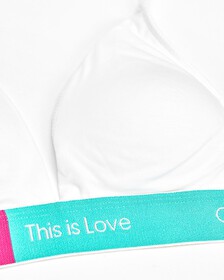 MODERN COTTON PRIDE TRIANGLE BRA, White, hi-res
