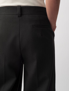 Simone Wide Leg Trousers, Black, hi-res