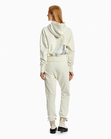 TWO TONE MONOGRAM HOODIE, Tofu, hi-res
