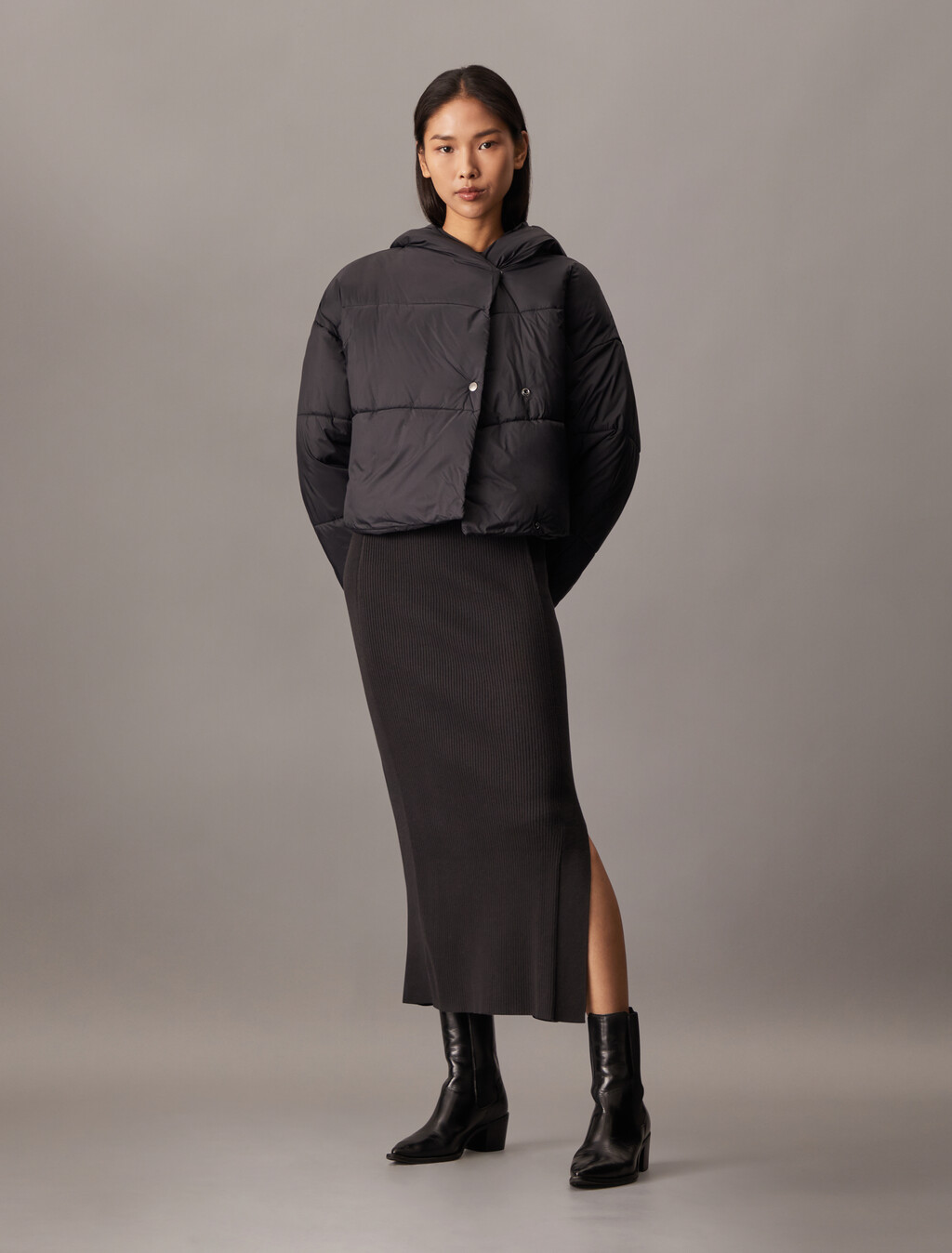 Heavyweight Puffer Jacket, Black Beauty, hi-res