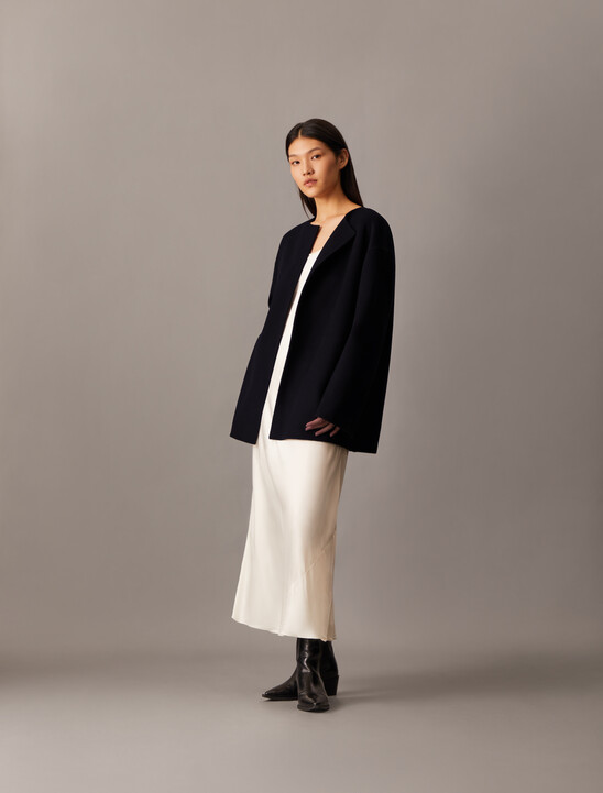Double Face Cashmere Wool Short Coat
