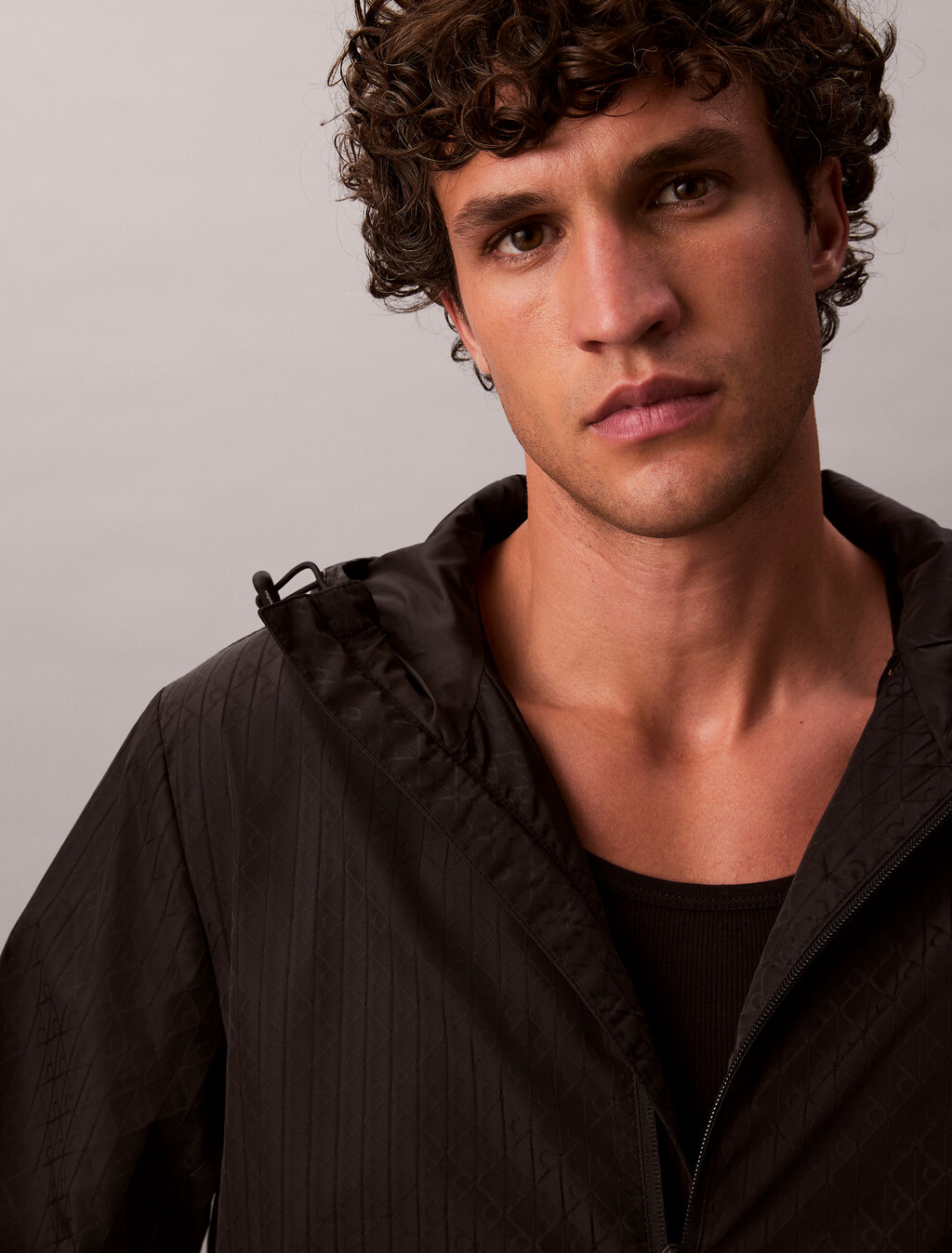 Nylon Windbreaker, Black, hi-res