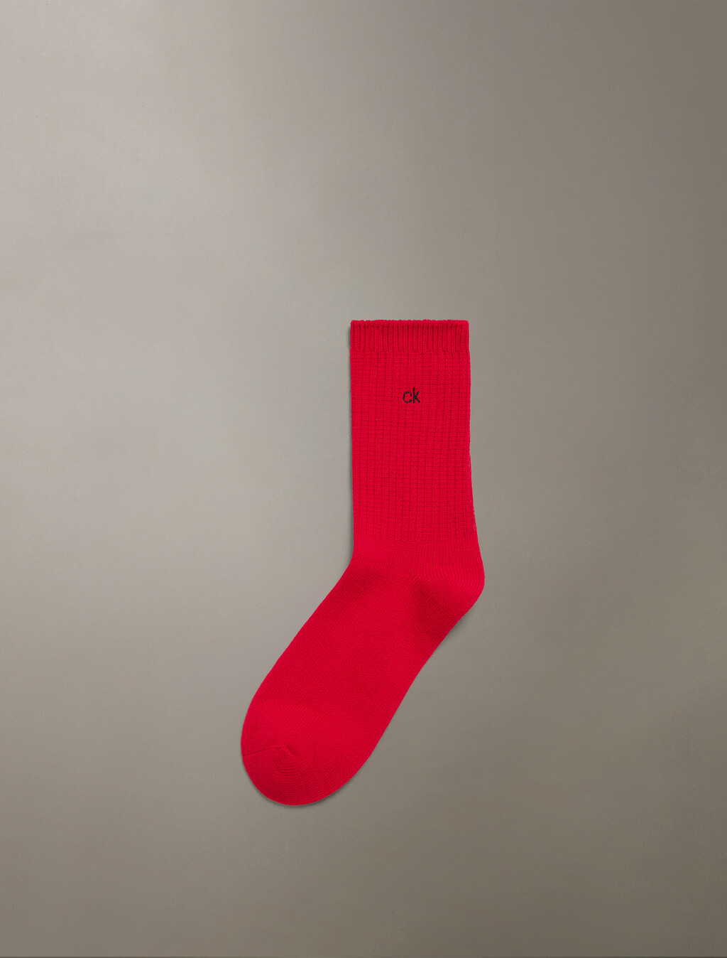 Knit Crew Sock, CHINESE RED, hi-res