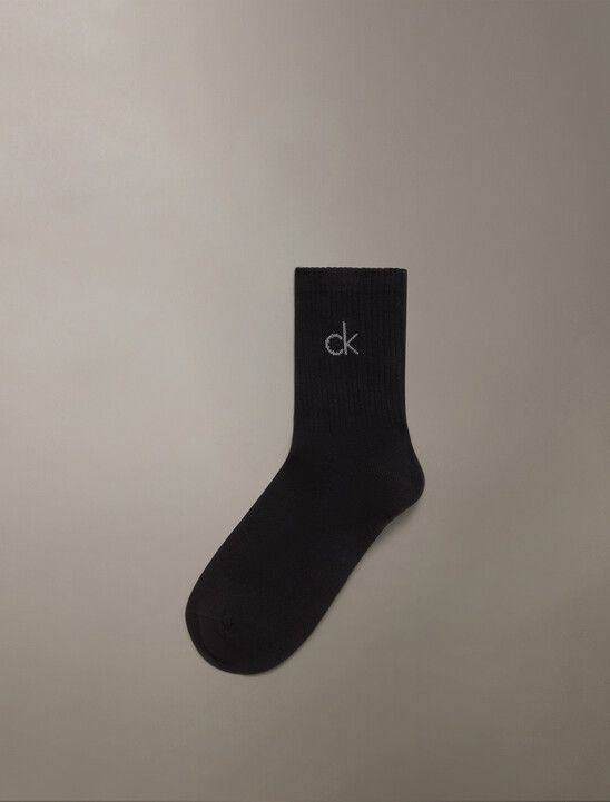 CK Logo Mid Crew Sock