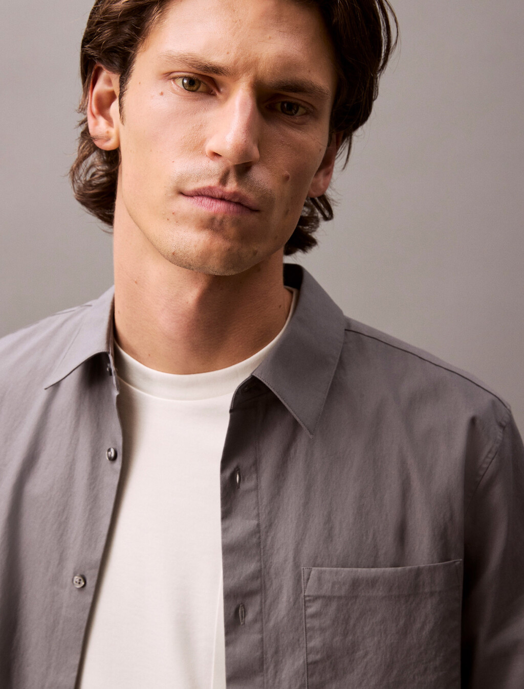 Tech Soft Touch Button-Down Shirt, Castlerock, hi-res