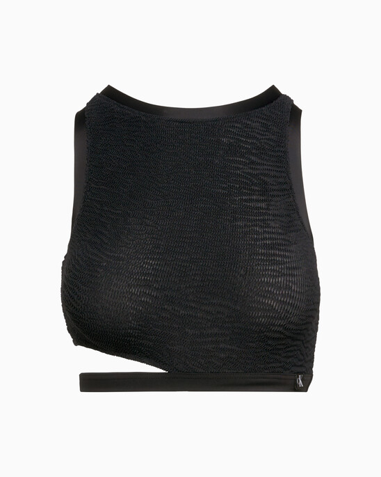 CK Texture Cut Out Tank Bikini Top