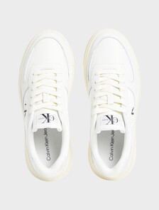 Leather Trainers, Bright White/Creamy White, hi-res