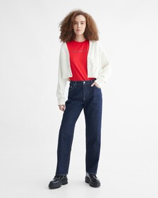 SHRUNKEN INSTITUTIONAL LOGO TEE, CANDY APPLE, hi-res
