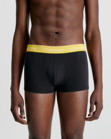Cotton Stretch 3 Pack Low Rise Trunk, Black w/ Charcoal Heather      Mor, hi-res