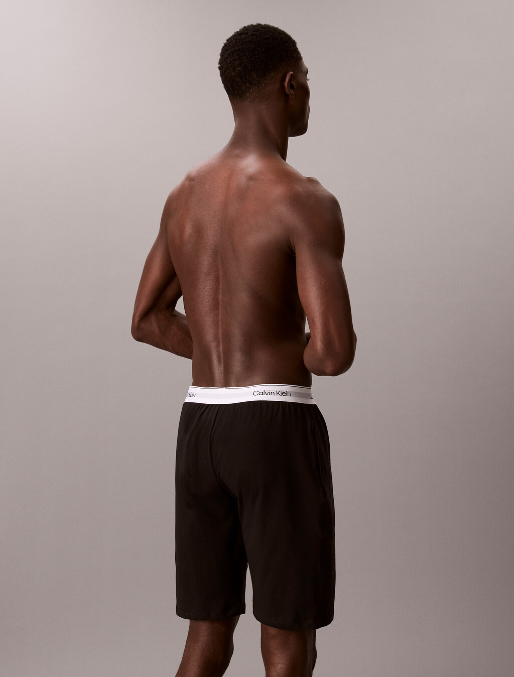 Icon Cotton Stretch Sleep Shorts, Black, hi-res
