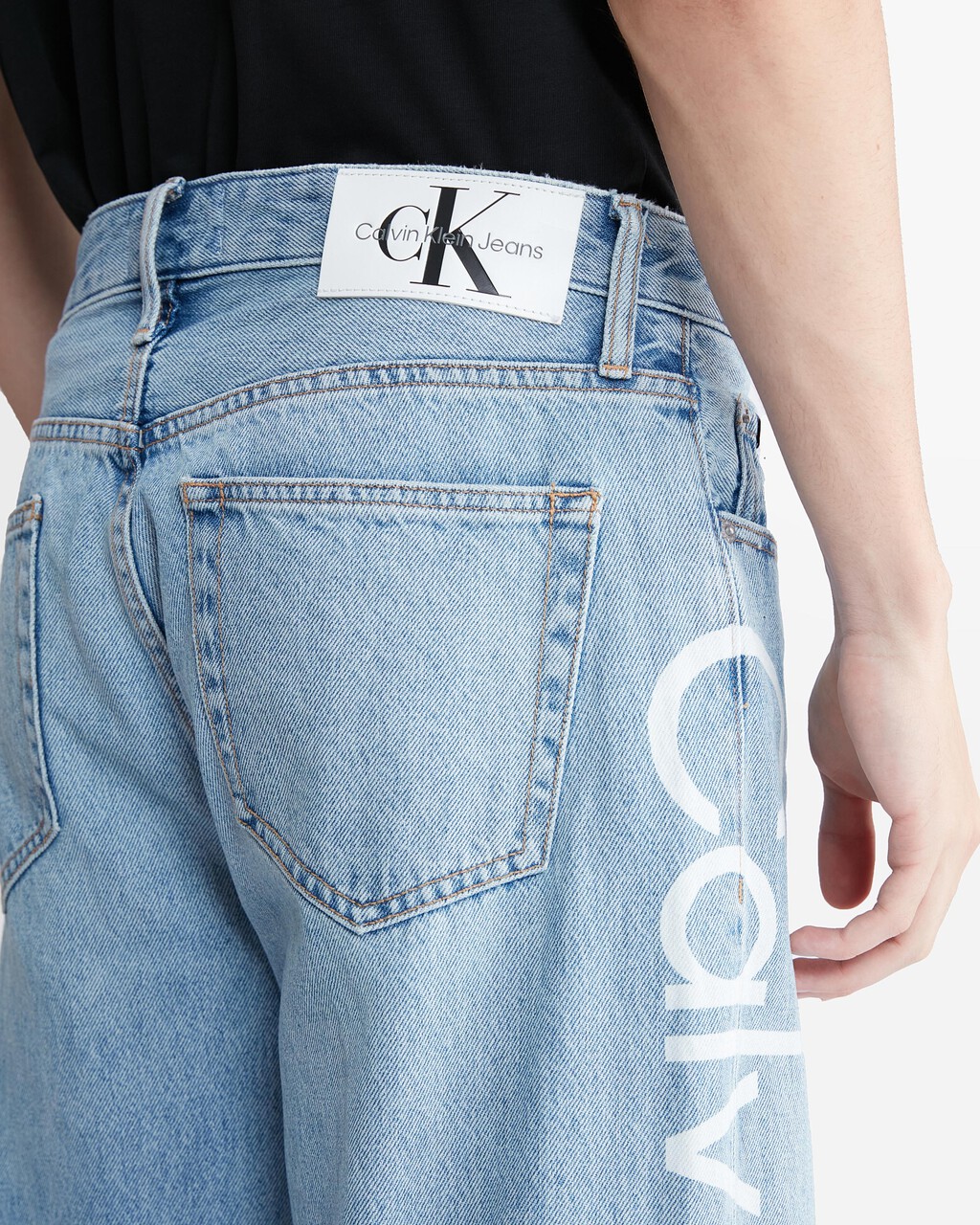 90S Loose Knockout Logo Jeans, Denim Light, hi-res