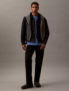 Calvin Logo Crew Neck Tee, Blue Horizon, hi-res