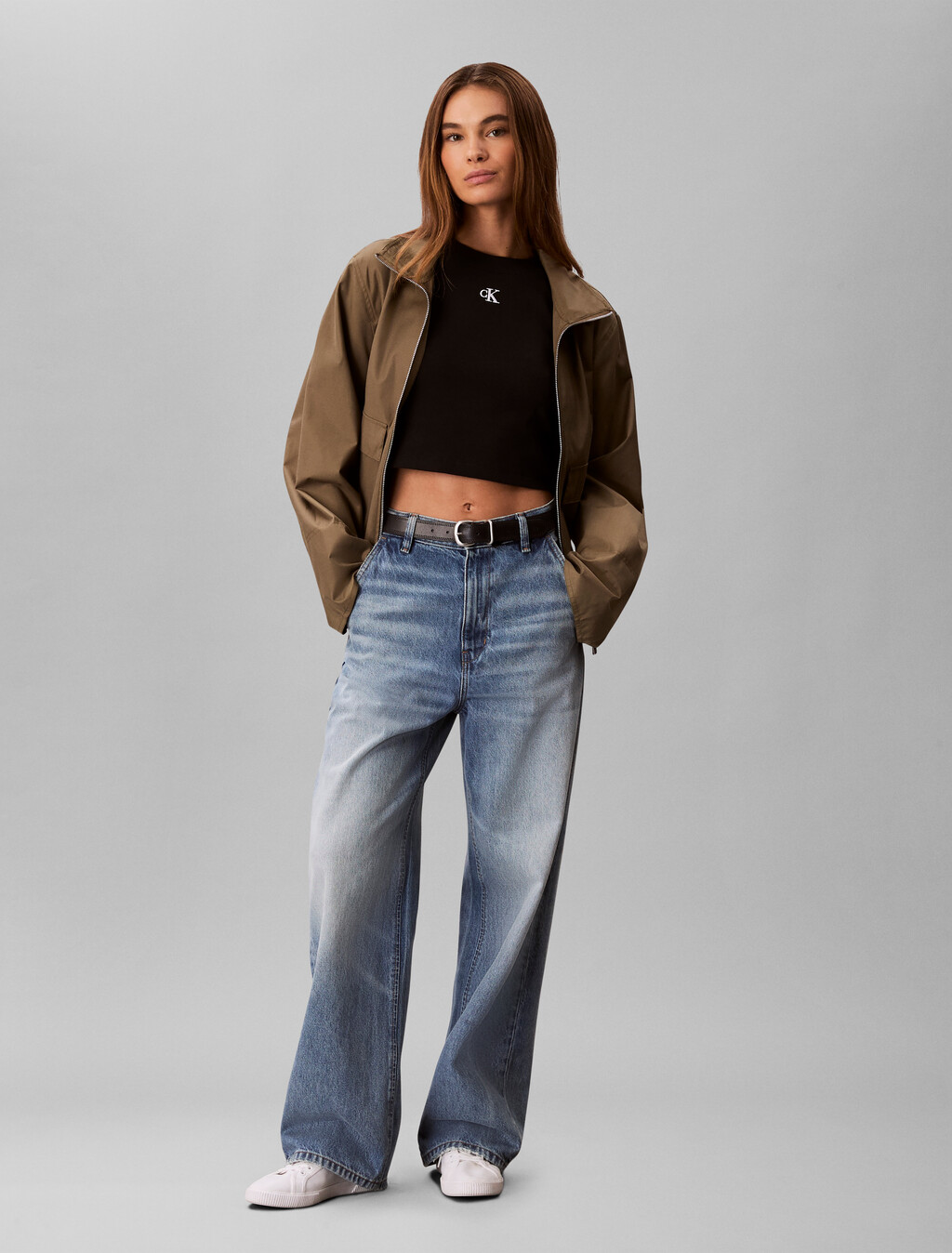 Rib Knit Baby Tee, Black, hi-res