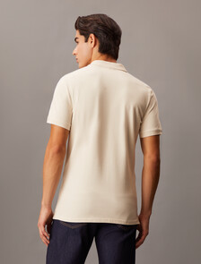 Contrast Logo Polo, Eggshell, hi-res